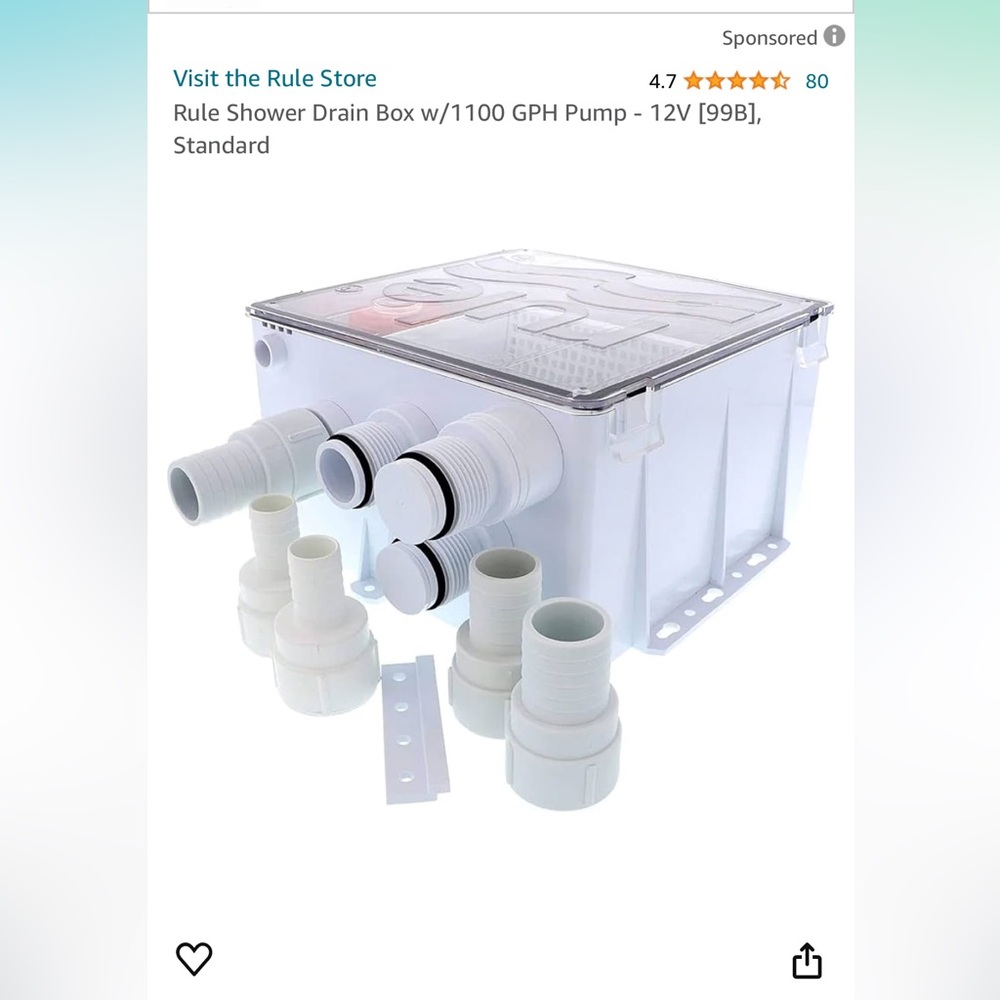Rule shower drain box